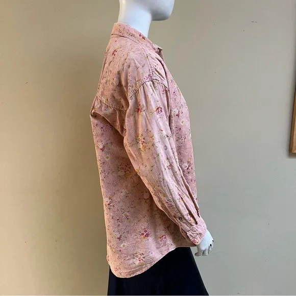 Vintage Corduroy Floral Blouse - Picture 3 of 6